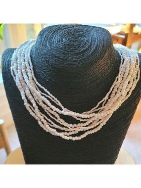 Fashion Multi Strand Glass Beads Necklace